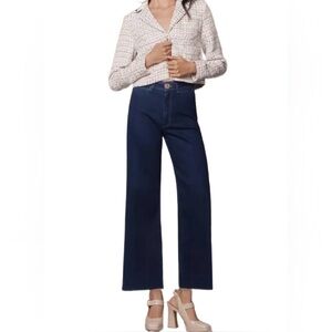 Anthropologie Maeve The Ettie Wide Leg Raw Hem Jeans Size 29